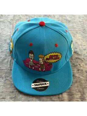 Nostalgia Co Beavis and Butt-Head Snapback Hat Men's One Size Blue MTV